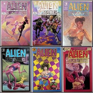 Alien Encounters #1–5, 13 Lot (1985–1987, Eclipse) – Sci-Fi Anthology Run Horror